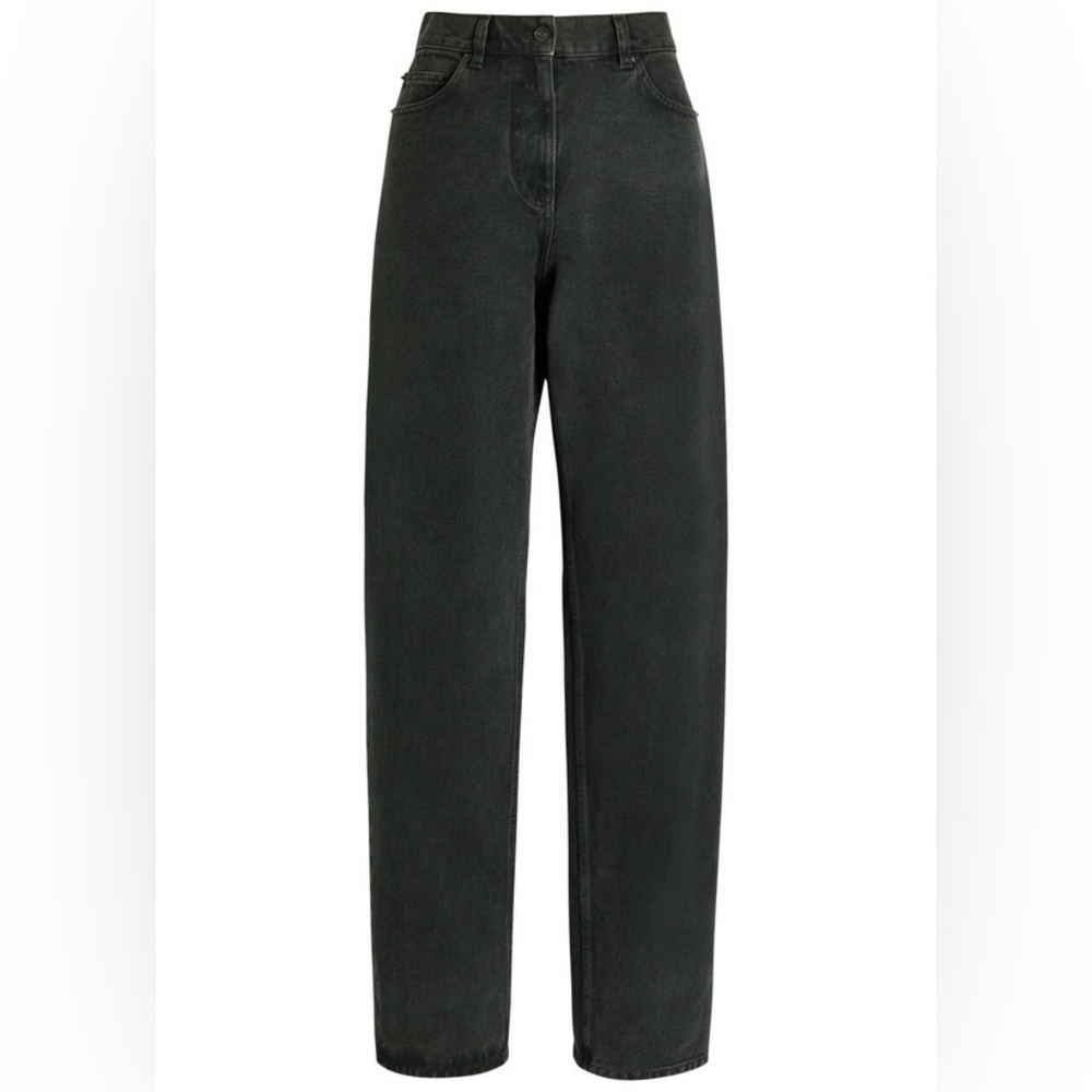 B SIDES Claude high-rise tapered jeans Black